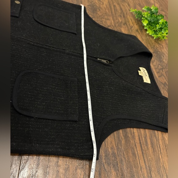 MENS Orton Brothers Clothing Co. Wool Utility Vest - Medium - Charcoal Stripe - Picture 9 of 12